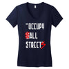 occupy all streets as seen on jay Women's V-Neck T-Shirt