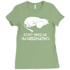 retro hippo cartoon anime classic Ladies Fitted T-Shirt