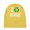 i recycle girls slogan text funny baseball jersey Baby Beanies