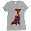 floral fox Ladies Fitted T-Shirt