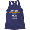 July Girl Racerback Tank
