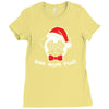 bah hum pug scrooge grinch christmas Ladies Fitted T-Shirt