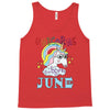 unicorns are born in june cute unicorn Tank Top