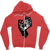 screaming hand werewolf Zipper Hoodie