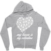my boxer is my valentine Zipper Hoodie