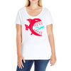monster fish eats diver Ladies Curvy T-Shirt