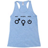 man woman geek symbols Racerback Tank