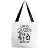 life is better by the camp fire (2) Tote Bags