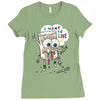 leaf cartoon Ladies Fitted T-Shirt