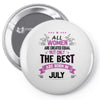All Women Created Equal But The Best Born In July Pin-back button