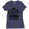 Queens Are Born In September Ladies Fitted T-Shirt