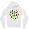 funny girly colorful patterns mustaches Zipper Hoodie
