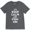 keep calm and fish on V-Neck Tee