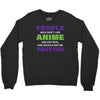 people who don't like anime are not real and should not be trusted Crewneck Sweatshirt