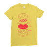 cheeseburger Ladies Fitted T-Shirt