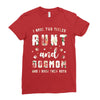i have two titles aunt and dogmom and i rock them both with roses Ladies Fitted T-Shirt