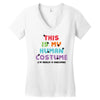 This Is My Human Costume I'm Really a Unicorn Women's V-Neck T-Shirt