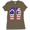 paire de tongues am&eacute;ricaine Ladies Fitted T-Shirt