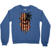 skull us flag Crewneck Sweatshirt