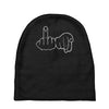 funny rude fingers ideal birthday gift or present Baby Beanies