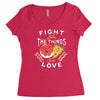 fight for the things you love pizza donuts Women's Triblend Scoop T-shirt