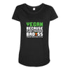 Vegan Because Plant Powered Badass Was Not an Offical Tittle Maternity Scoop Neck T-shirt