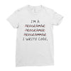 i write code Ladies Fitted T-Shirt