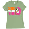 She Wants The D - Dunkin Donuts Ladies Fitted T-Shirt