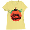 happy halloween Ladies Fitted T-Shirt