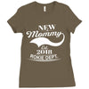 New Mommy 2018 Rokie Dept. Ladies Fitted T-Shirt