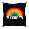 I Am Voting Yes Throw Pillow
