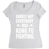 Surely Not Everybody Was Kung Fu Fighting Women's Triblend Scoop T-shirt