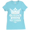 Queens Are Born In September Ladies Fitted T-Shirt