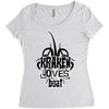 Kraken Loves Boat Women's Triblend Scoop T-shirt