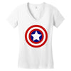 captain america Women's V-Neck T-Shirt