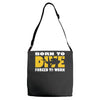 born to dive forced to work Adjustable Strap Totes