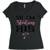i stole her heart Women's Triblend Scoop T-shirt