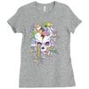 flying rainbow skull island Ladies Fitted T-Shirt