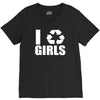i recycle girls  funny V-Neck Tee