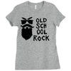old school rock Ladies Fitted T-Shirt