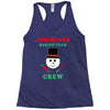 christmas baking team crew snowman Racerback Tank