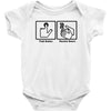 push button receive bacon t shirt funny awesome nerdy geeky humor tee Baby Onesie