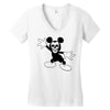 skull mickey Women's V-Neck T-Shirt