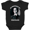 on wednesdays we wear black Baby Bodysuit