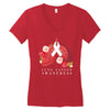 lung cancer awaneress Women's V-Neck T-Shirt