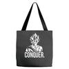 conquer   super saiyan goku Tote Bags