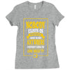 nobody exists on purpose Ladies Fitted T-Shirt