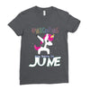 unicorns are born in june Ladies Fitted T-Shirt