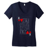 king of hearts playing card Women's V-Neck T-Shirt