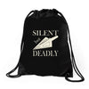 silent but deadly blow Drawstring Bags